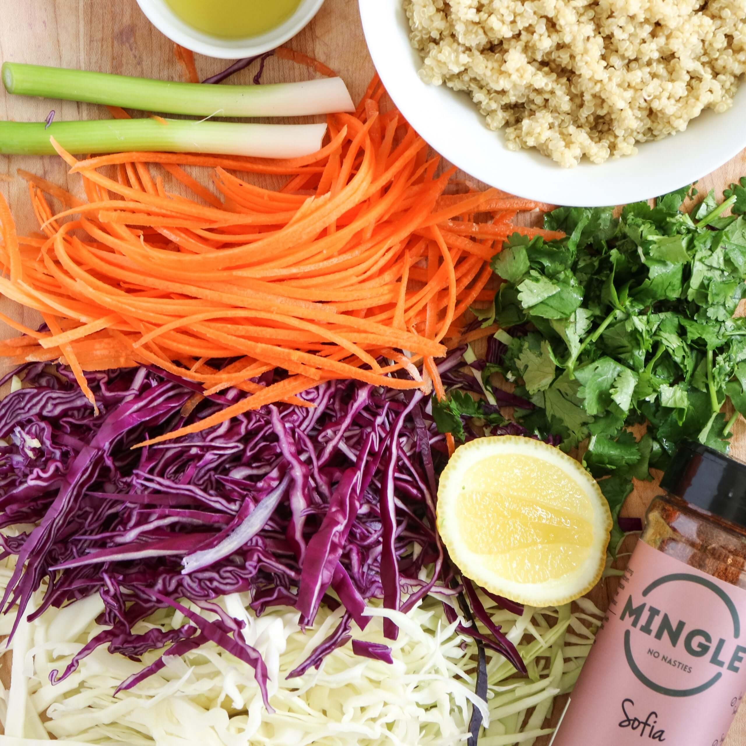 Rainbow Salad with Chilli Oil