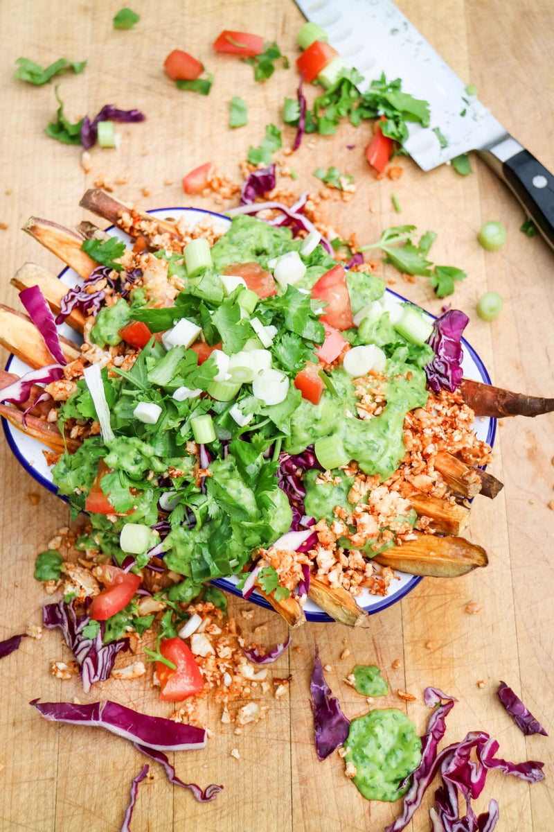Loaded Vegan Sweet Potato Chips | Monica Yates Health