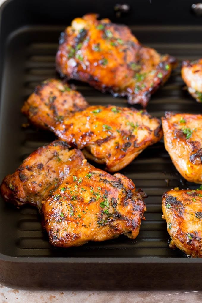 Green Herb Chicken Thighs: Make-Ahead Sheet Pan Dinner Recipe by Monica Yates